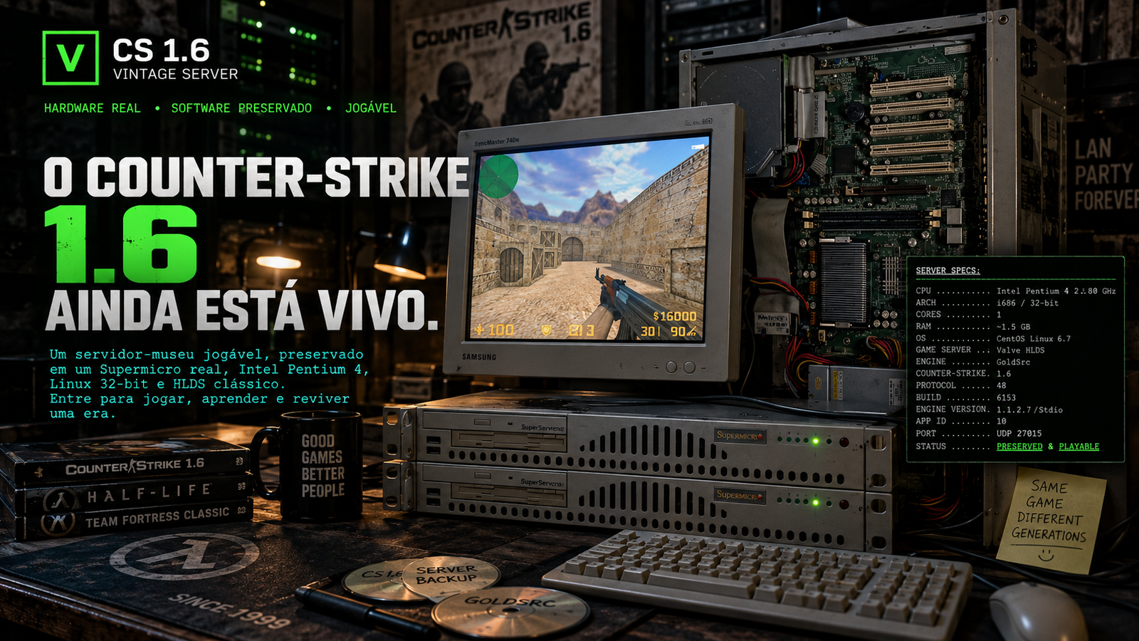 CS16 Vintage em hardware clássico